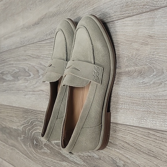 Sam Edelman Birch Size 5 1/2 Pelican Green Almond Toe Slip On Flat Loafers - Picture 2 of 7